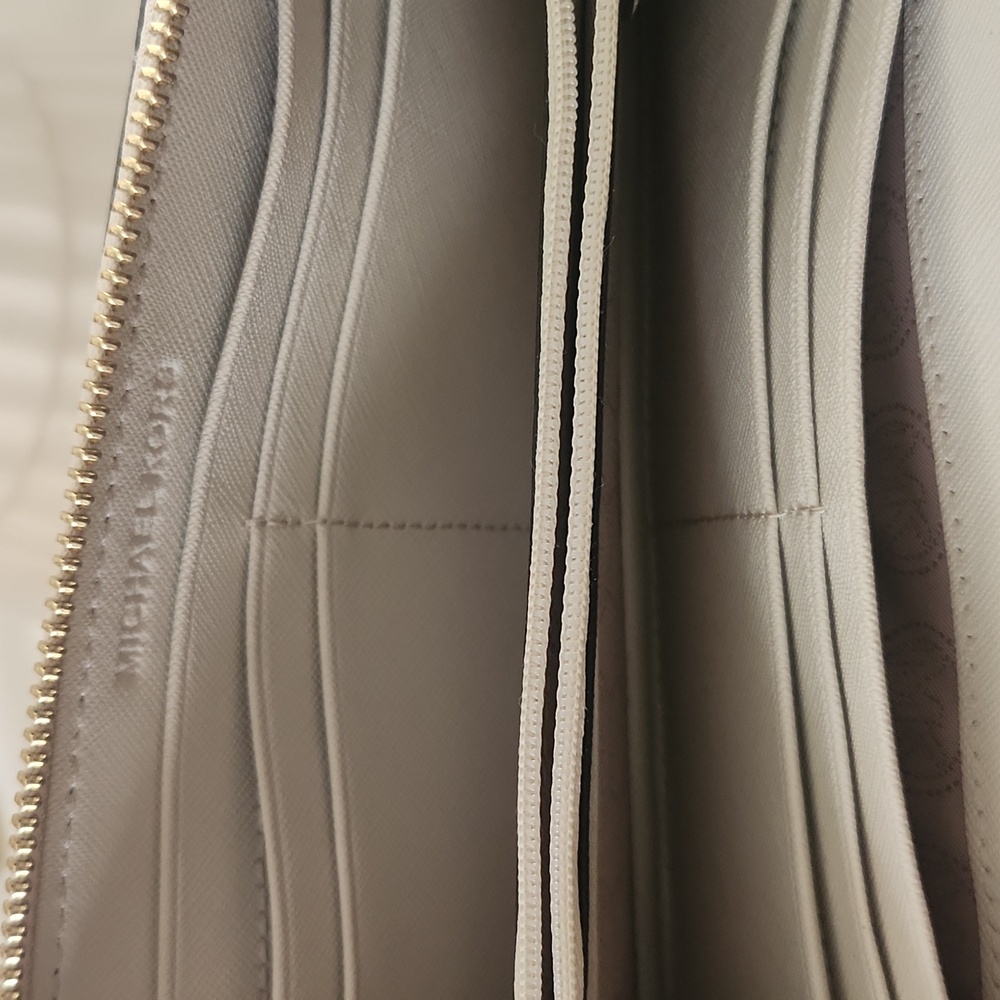 Michael Kors Beige Wallet with Gold Accents - Picture 3 of 3